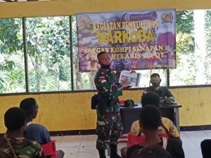Satgas Yonif 512/QY Gelar Sosialisasi dan Penyuluhan Bahaya Narkoba di Tanah Papua